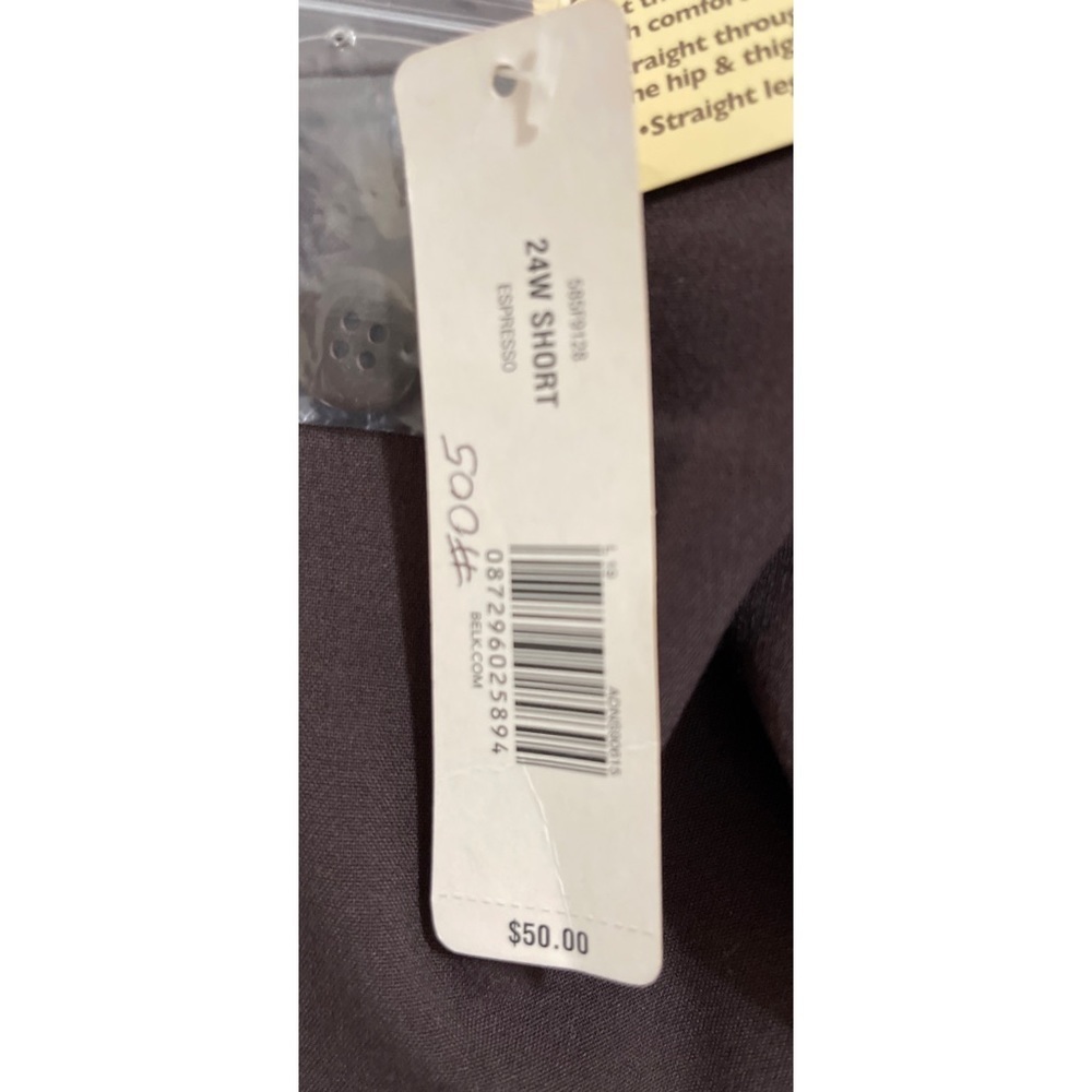 NEW!!  Women's Kim Rogers Plus Chelsea Brown Pants  Size 24W Short - Picture 5 of 5